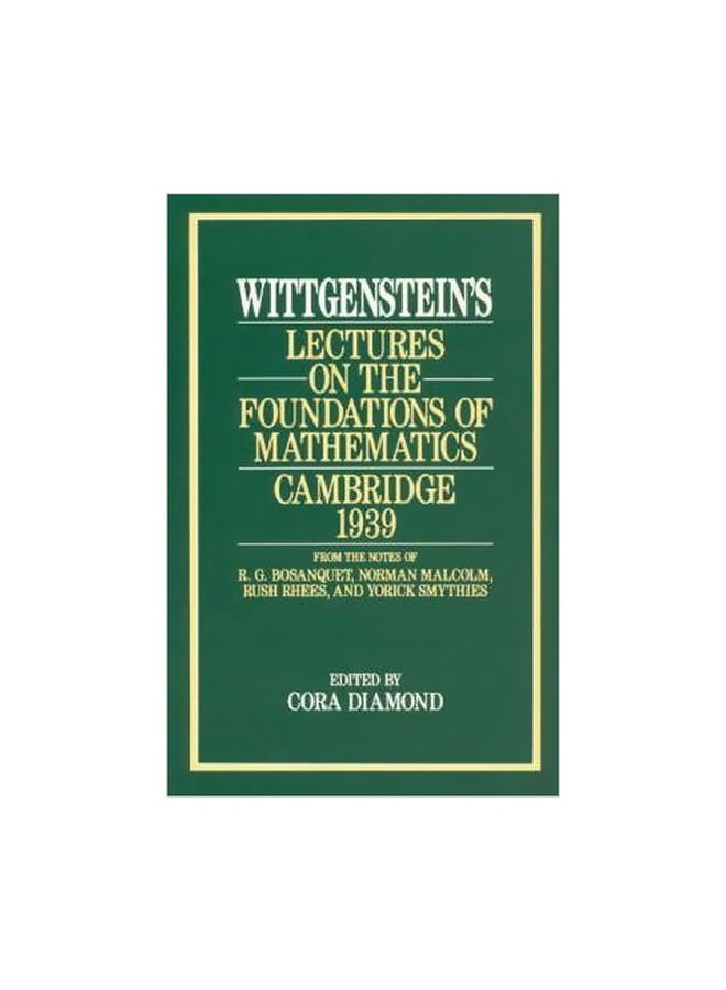 Wittgenstein's Lectures On The Foundation: Cambridge paperback english - 15 October 1989