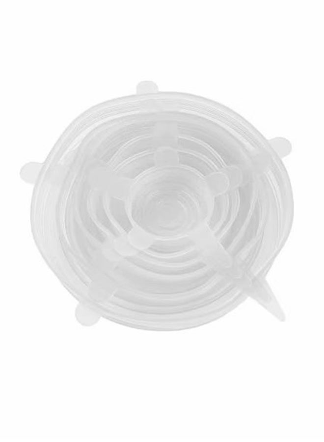 6-Piece Universal Suction Lid Cover Set White 6-Pieceinch - Image 2