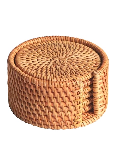 6-Piece Creative Coasters Set Multicolour 4.5inch
