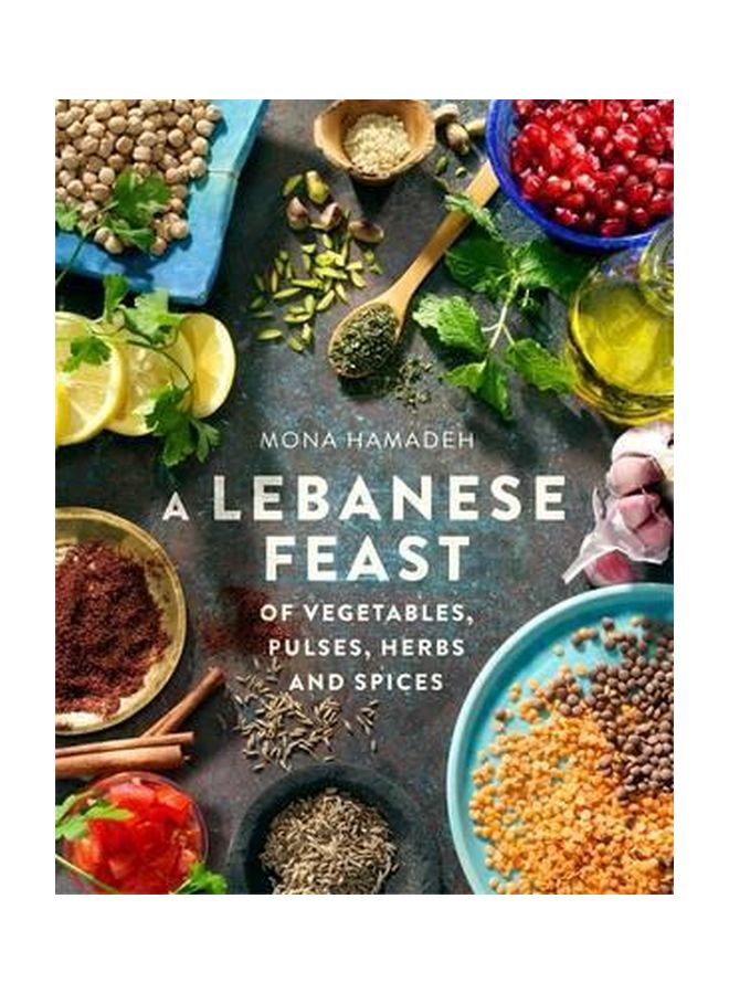 وليمة لبنانية من الخضار والبقول والأعشاب والتوابل