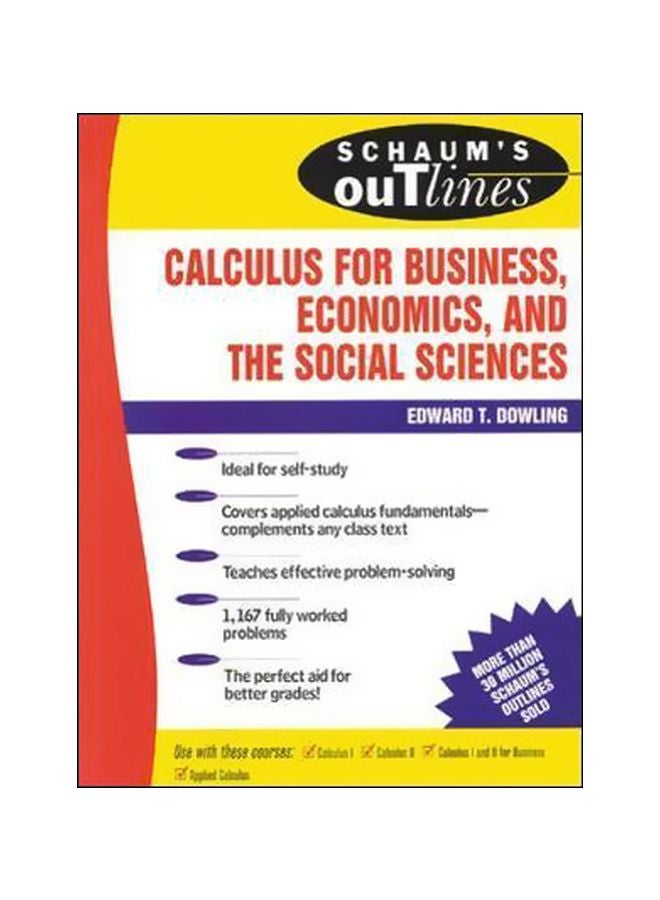 Schaum's Outlines Calculus For Business, Economics, And The Social Sciences paperback english - 6/1/1990 