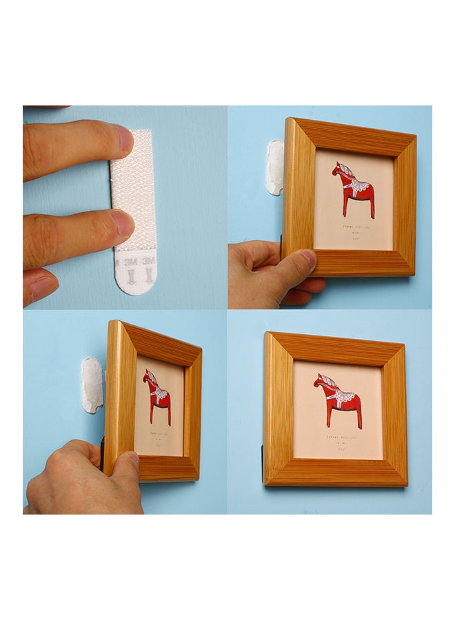 ملصق جداري مضاد للتلف بتصميم أشرطة لإطار صور أبيض - Image 2