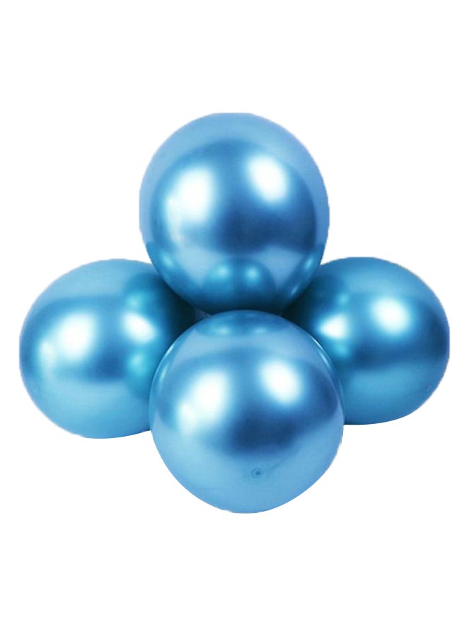 50-Piece Shiny Balloon Set Blue 12inch 