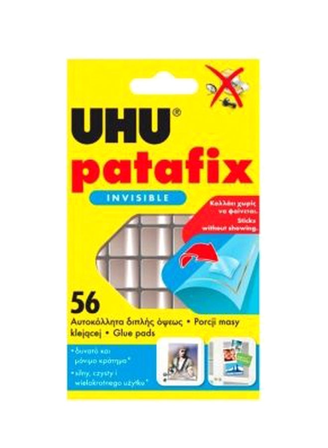 UHU Pack Of 56 Transparent Glue Pads Clear 