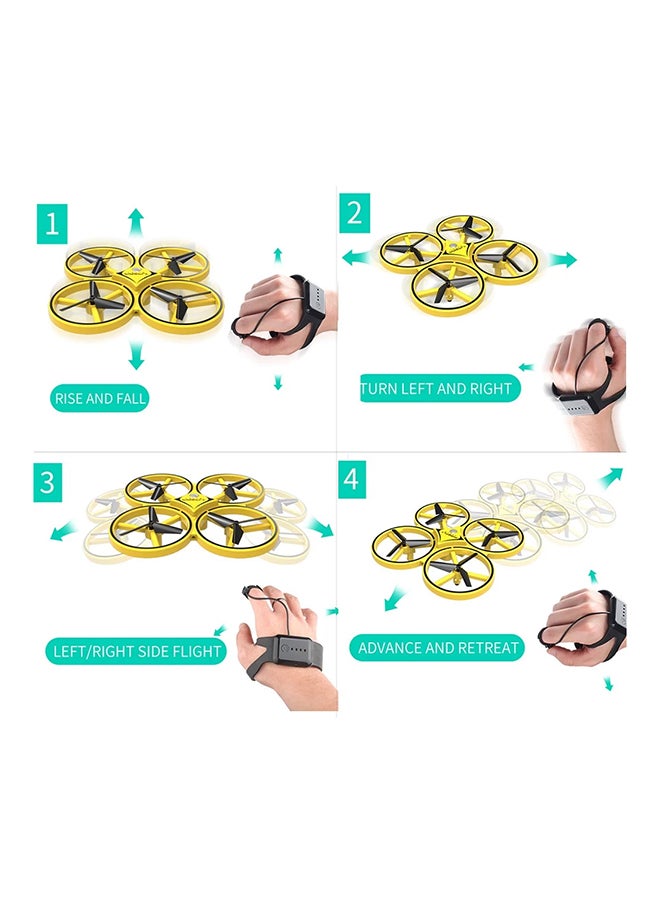 Mini Infrared Induction Hand Control RC Training Drone 18cm  - Image 2