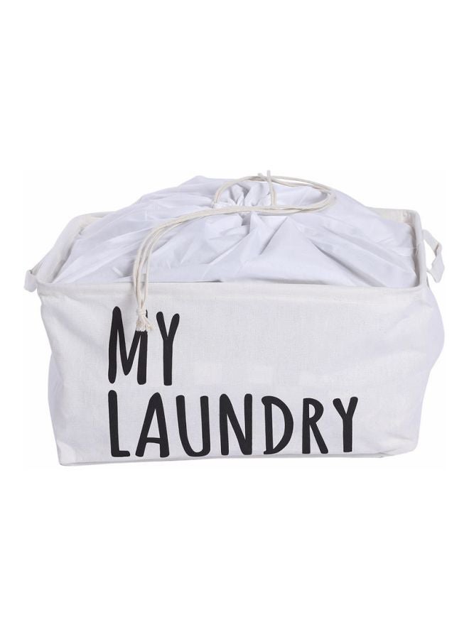 Laundry Storage Bag White/Black 47x32x3cm