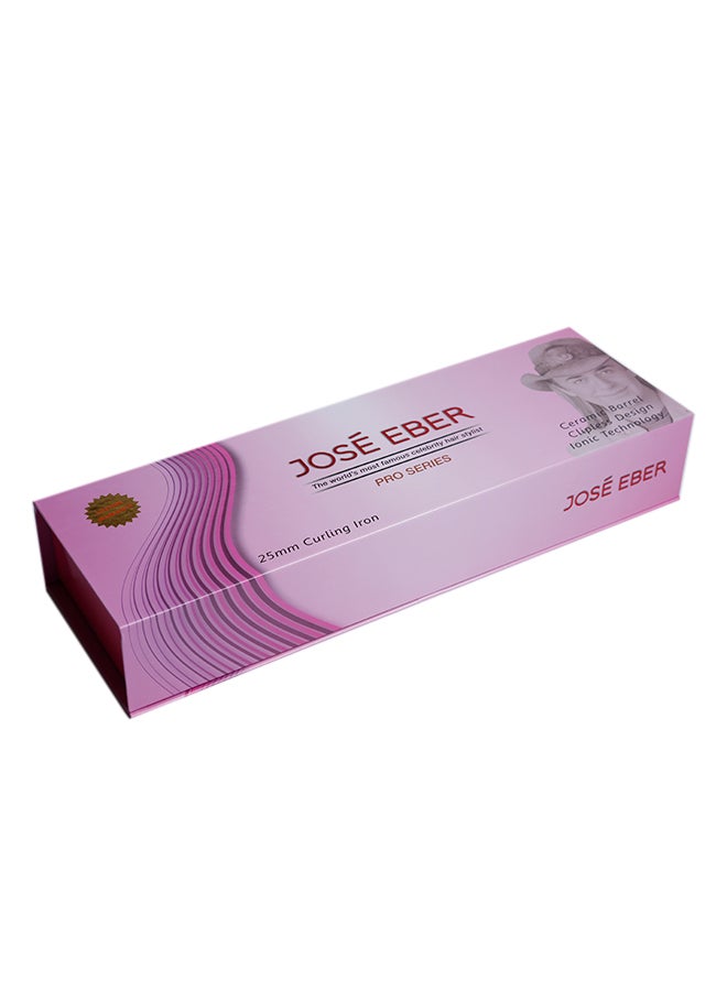 JOSE EBER Pro Series Electric Curling Iron Pink/Black 25mm  - Image 5