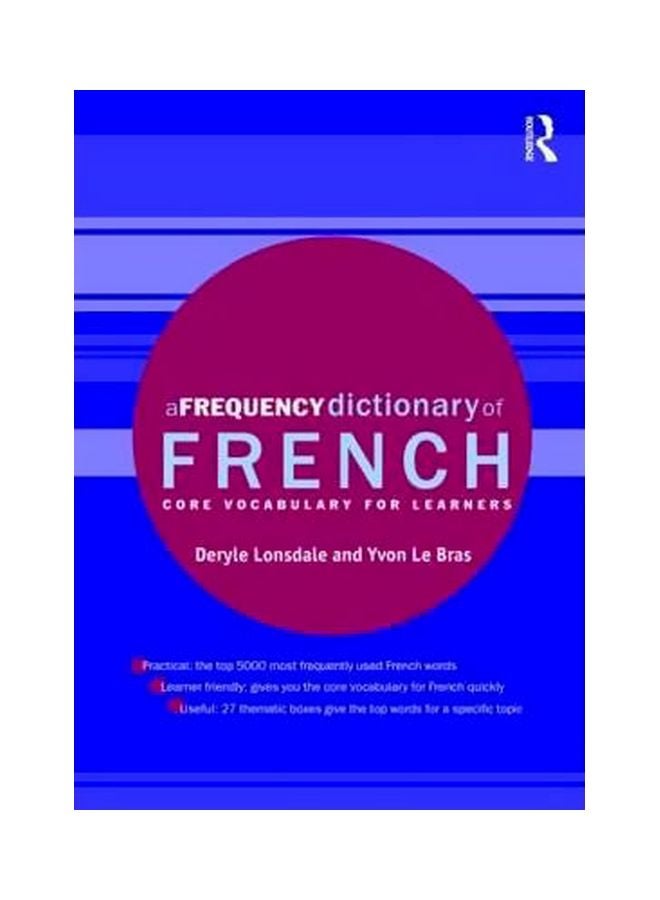 A Frequency Dictionary Of French: Core Vocabulary For Learners Paperback English by Deryle Lonsdale - 31/May/09
