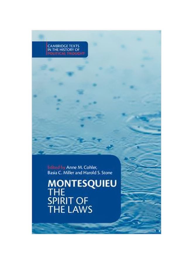 Cambridge Texts In The History Of Political Thought: Montesquieu: The Spirit Of The Laws Paperback English by baron de Charles de Secondat Montesquieu - 18/Apr/17