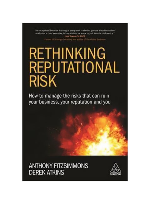 Rethinking Reputational Risk: How To Manage The Risks That Can Ruin Your Business, Your Reputation And You paperback english - 28/Jan/17