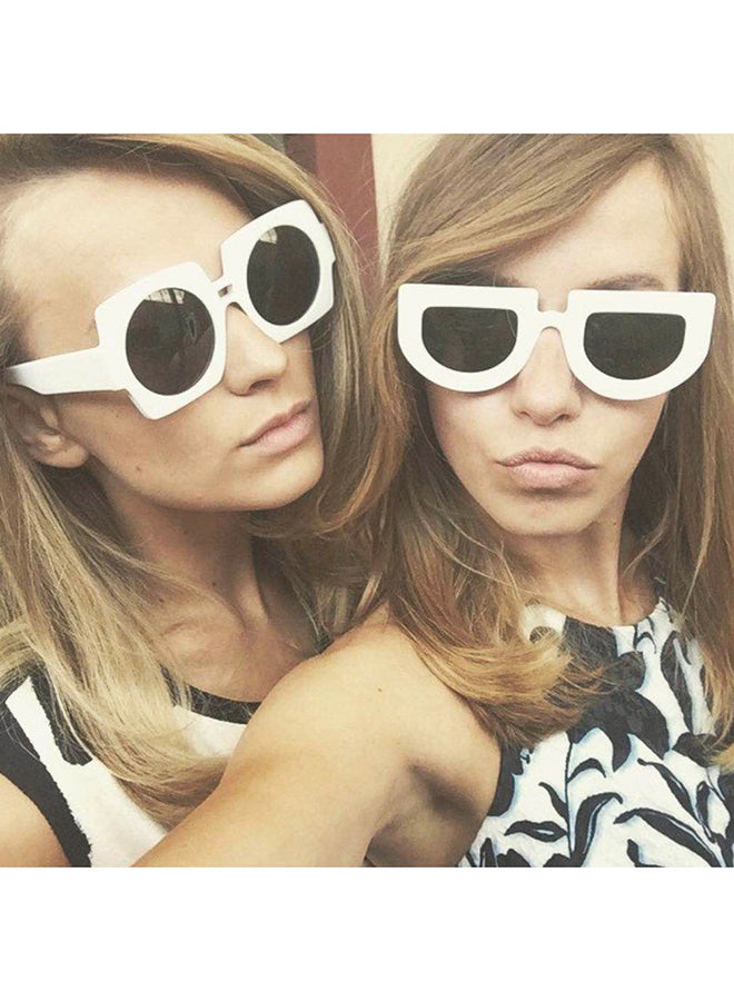 Sharpdo Women's UV Protection Oval Sunglasses Frame - Image 3