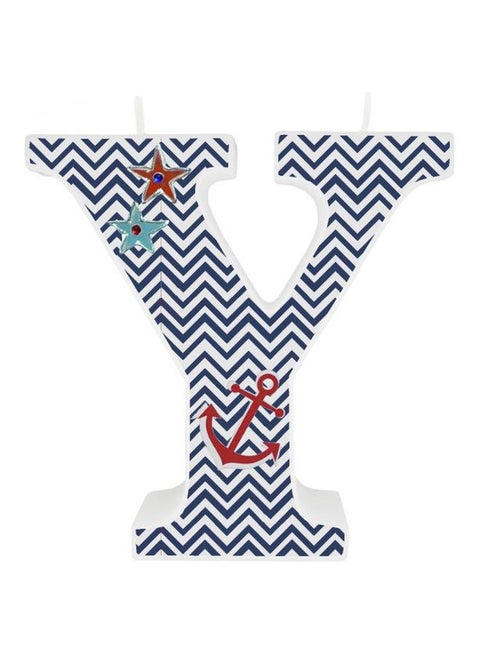 Alphabetic Initial Y Shaped Candle HSBW