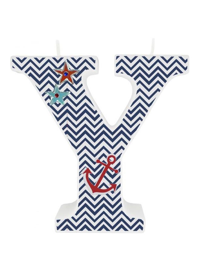 Alphabetic Initial Y Shaped Candle HSBW