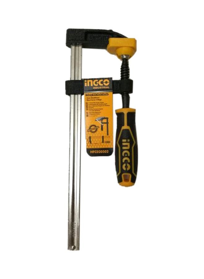 INGCO F Clamp With Handle Silver/Yellow/Black