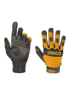 INGCO Mechanic Gloves Black/White 