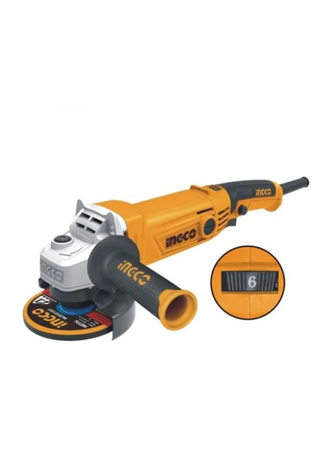 INGCO Heavy Duty Angel grinder Silver/Black/Yellow 5inch - Image 2
