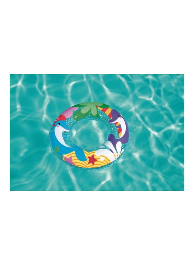 Bestway - Dolphin Printed Inflatable Swim Ring 36113 51cm - Image 1