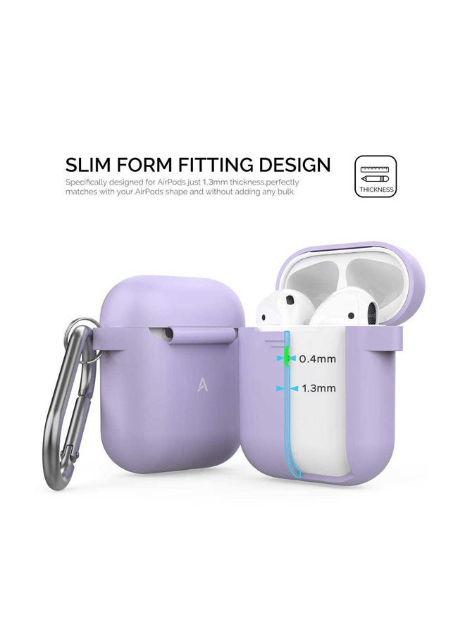 Ahastyle Silicone Case Cover For Apple AirPods 1/2 Lavender - Image 2