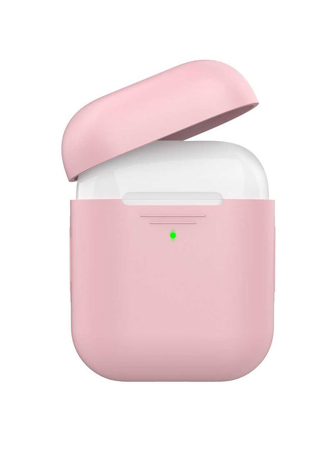 أهاستايل غطاء حماية من السيليكون لسماعات أبل إير بودز 1/2 وردي - Image 1