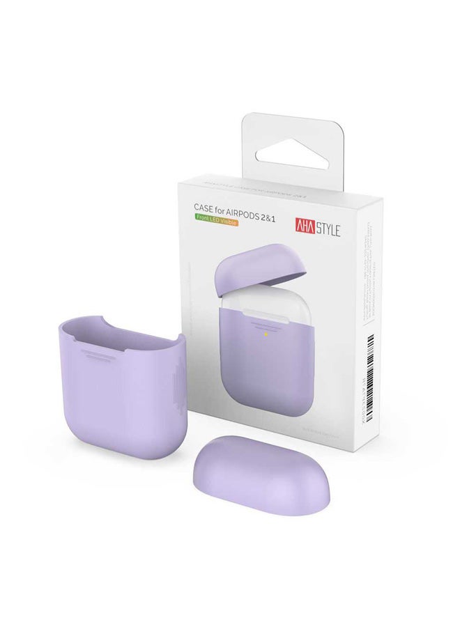 Ahastyle Silicone Case Cover For Apple AirPods 1/2 Lavender - Image 2