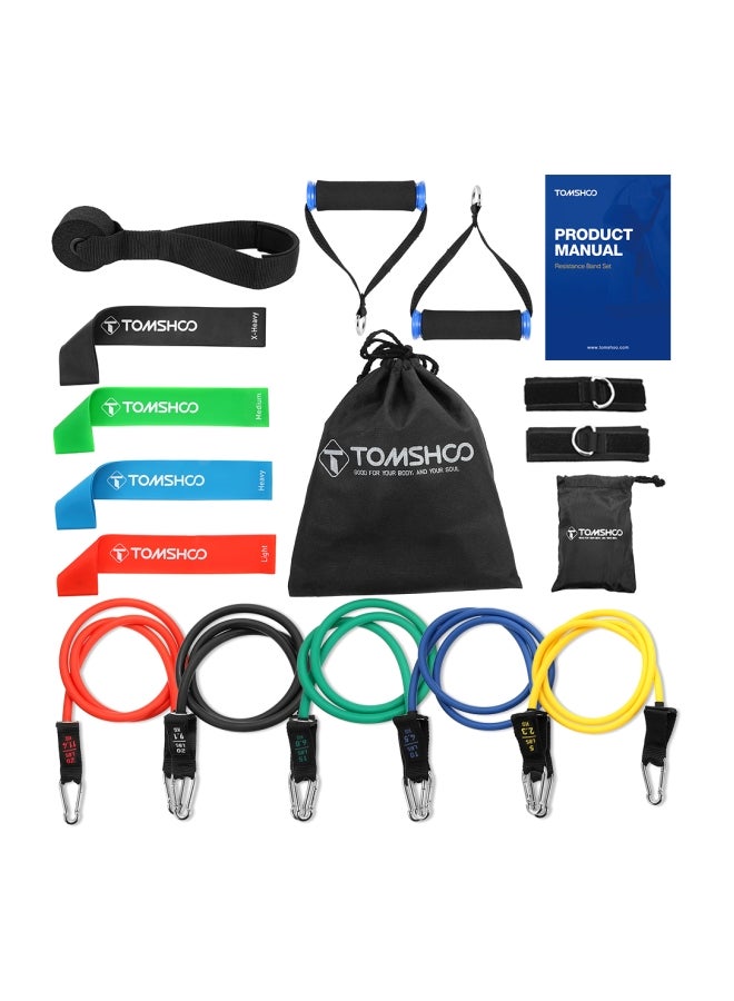 TOMSHOO 17-Piece Workout Fitness Exercise Resistance Bands Set  - Image 1
