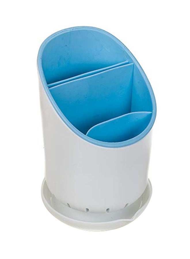 Home Concept Cutlery Drainer Organizer Blue/White 20x14x12centimeter 