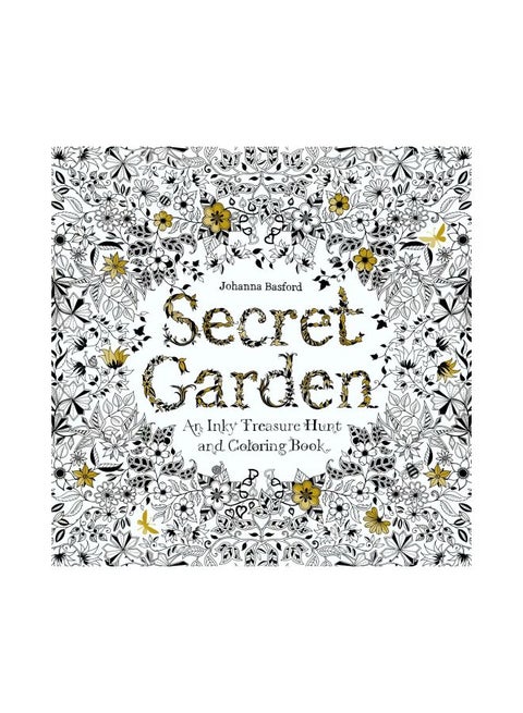 Secret Garden Colouring Book With 36 Colour Pencil White/Grey/Green