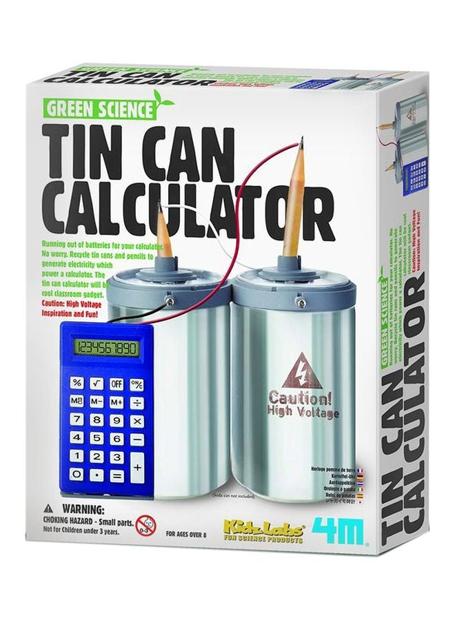 4m Tin Can Calculator Blue 
