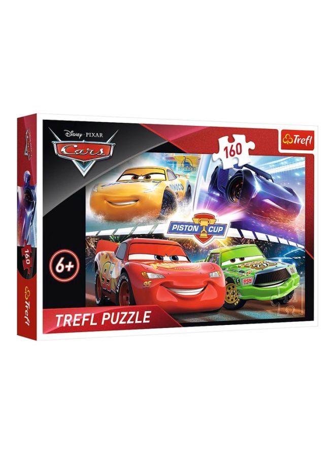 Trefl 160-Piece Disney Pixar Car Winning The Race Jigsaw Puzzle Set 15356 - Image 1