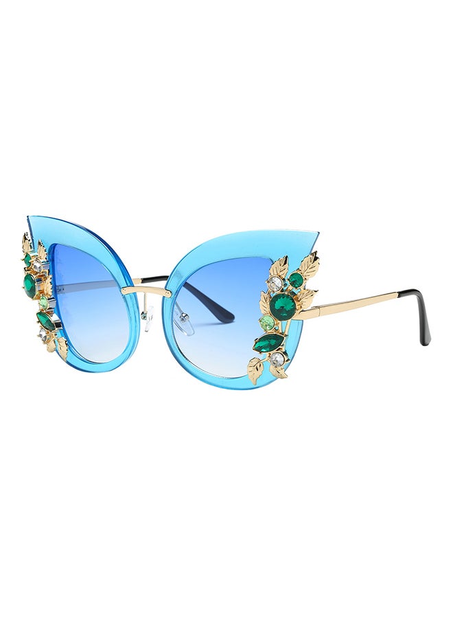 Women's Fashion Artificial Diamond Cat-Ear Metal Classic Sunglasses - Image 2