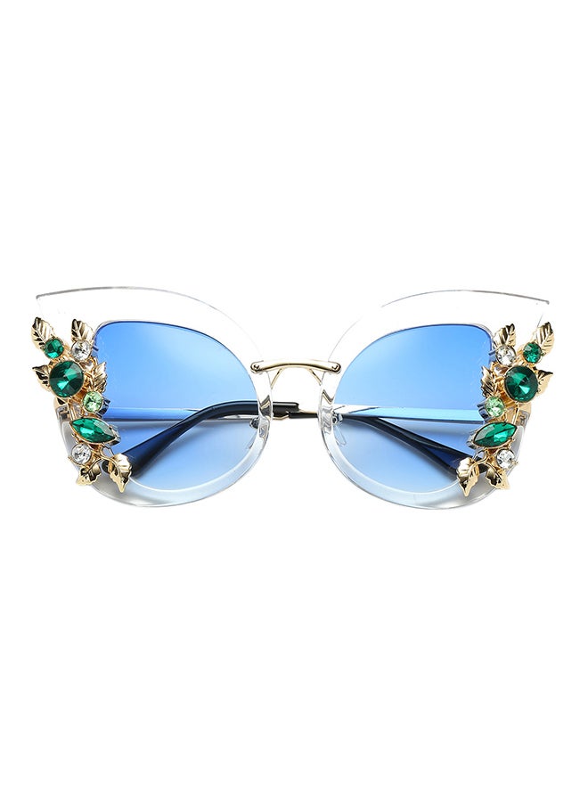 Women's Fashion Artificial Diamond Cat-Eye Metal Classic Sunglasses - Image 1