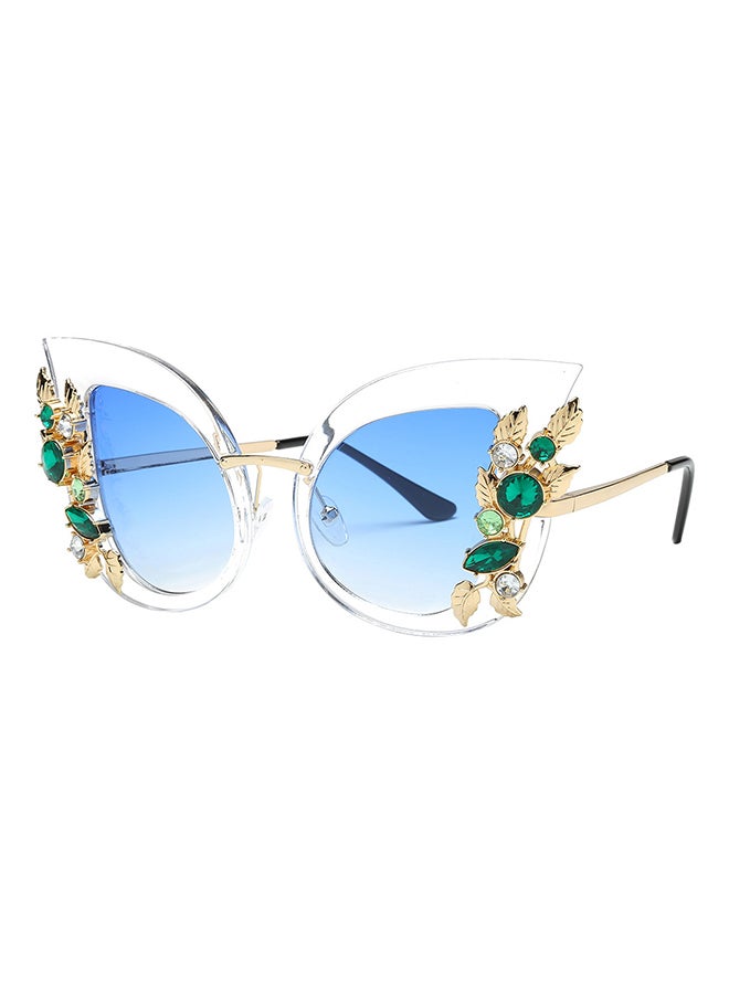 Women's Fashion Artificial Diamond Cat-Eye Metal Classic Sunglasses - Image 2