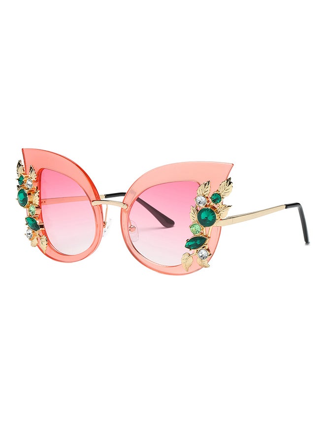 Women's Fashion Artificial Diamond Cat-Eye Metal Classic Sunglasses - Image 2