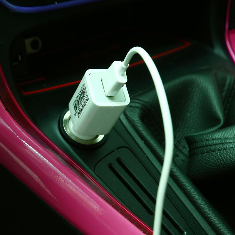 Universal Dual USB Cigarette Lighter Car Charger White - Image 4