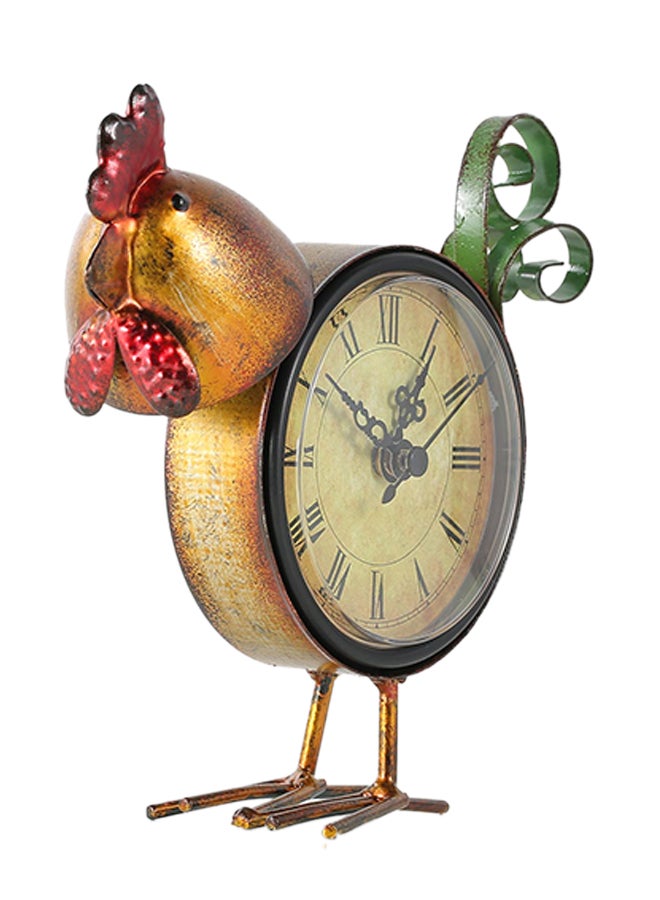 TOOARTS Chick Figurine Analog Table Clock Coffee/Beige/Black 15x5x15centimeter - Image 5