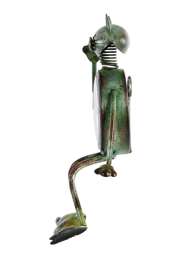 TOOARTS Cat Figurine Analog Table Clock Blackish Green/White/Black 15x9x22cm - Image 3
