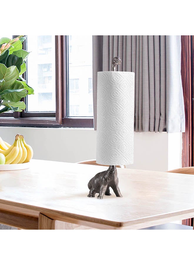 TOOARTS Dinosaur Paper Towel Holder Figurine Grey 11x8x36centigram - Image 2