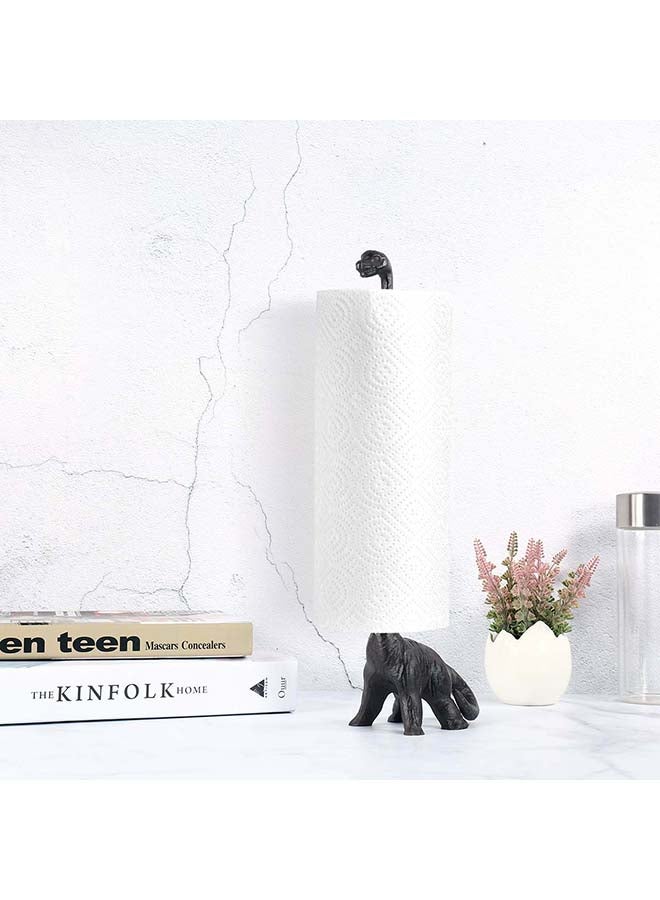 TOOARTS Dinosaur Paper Towel Holder Figurine Grey 11x8x36centigram - Image 5