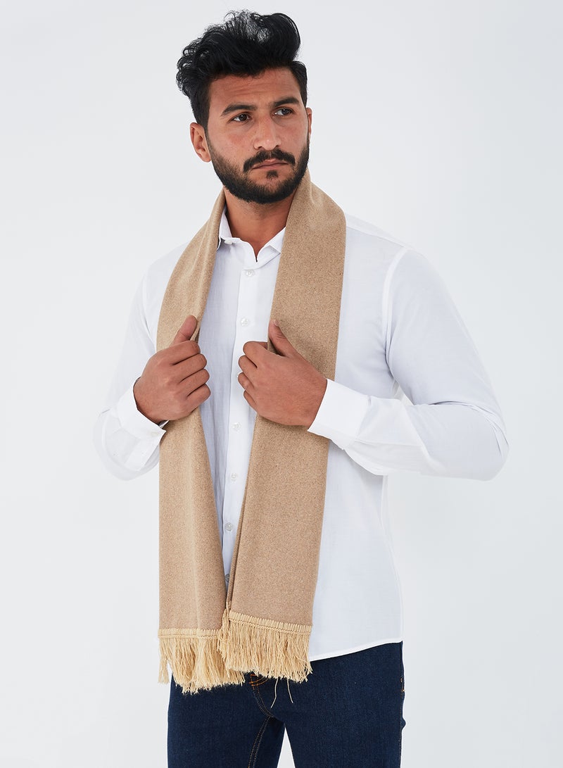 Scarf Collections Solid Wool Scarf Camel  - Image 1