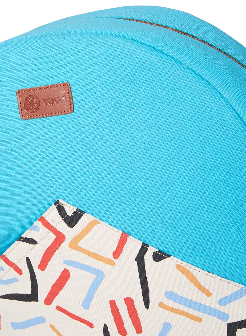 TUYA - Simple Mini Backpack Blue/Brown - Image 1