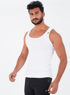 Scoop Neck Derby Solid Undershirt White