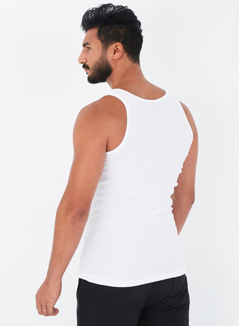 COTTONIL - Scoop Neck Derby Solid Undershirt White - Image 1