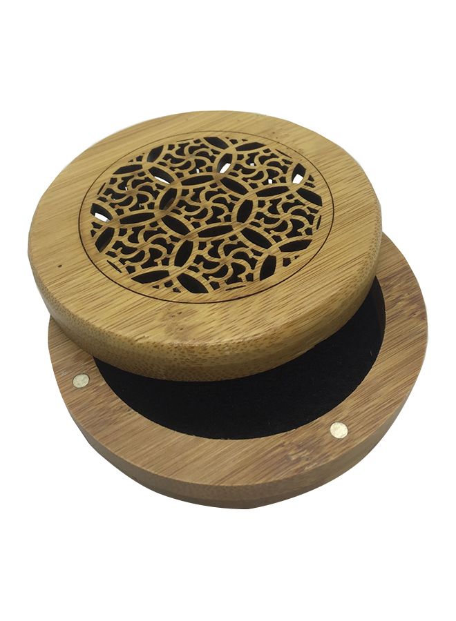 boscage Wooden Incense Stick Burner Case Storage Box Brown 9 x 9cm - Image 2