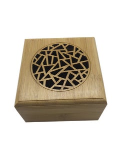 boscage Wooden Incense Stick Burner Case Storage Box Brown 9.6 x 9.6cm  - Image 1