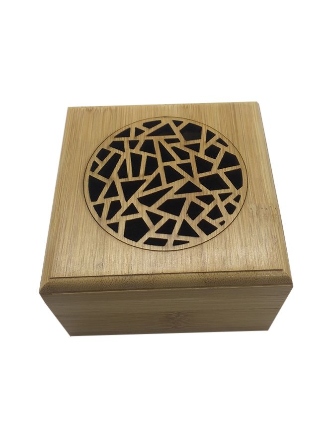 boscage Wooden Incense Stick Burner Case Storage Box Brown 9.6 x 9.6cm - Image 1