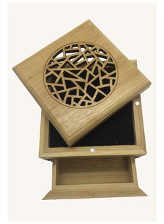 boscage Wooden Incense Stick Burner Case Storage Box Brown 9.6 x 9.6cm  - Image 3