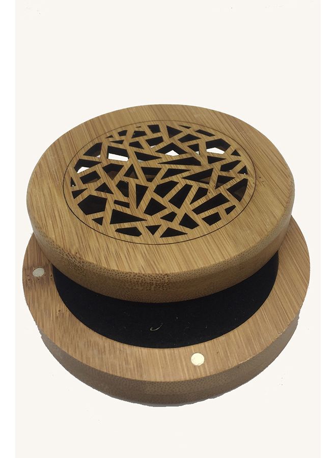 boscage Wooden Incense Stick Burner Case Storage Box Brown 9 x 9cm - Image 2