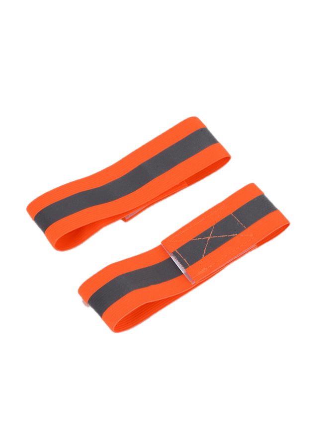 Bluelans 2-Piece Safety Reflective Arm Wrist Band Belt Strap 4 x 35cm 