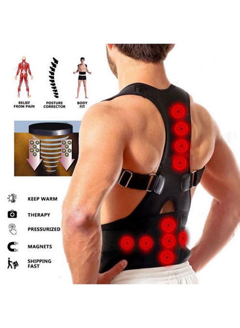 Magnetic Posture Support Corrector Back Brace Belt XL