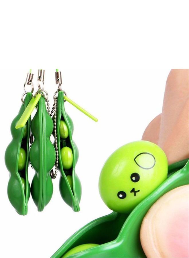 3-Piece Squishy Beans Squeeze Gadgets Keychain Toy  - Image 2